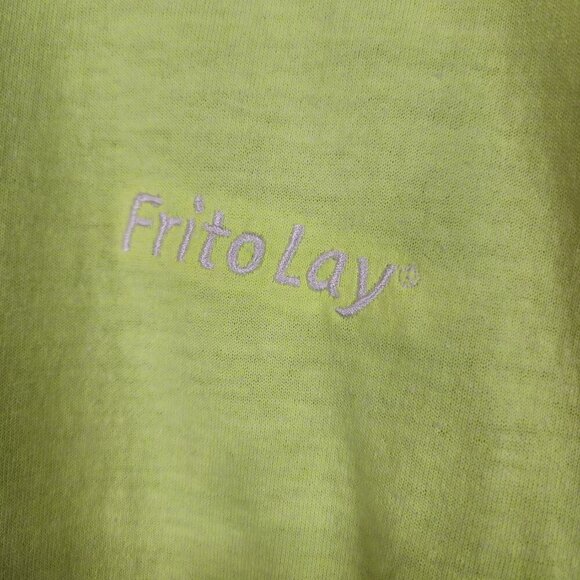 High Visibility Long Sleeve Tee Men's 2XL Frito Lay Jerzees Dri Power Yellow - Picture 4 of 7